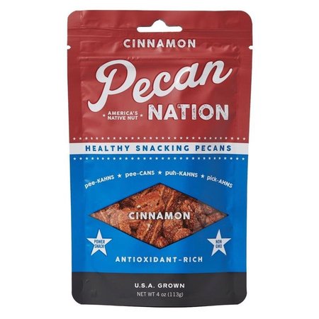 PECAN NATION Cinnamon Pecans 4 oz Pouch PNCN4.8